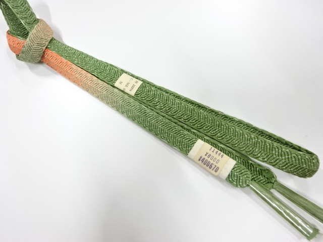 未使用品　正絹　手組帯締め